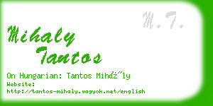 mihaly tantos business card